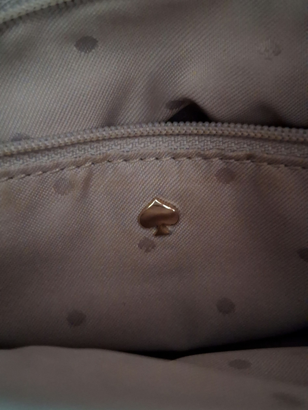Kate Spade; Pebbled Leather Crossbody in Light Purple Blush with Gold Eyelets - Picture 5 of 5